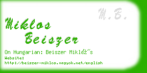 miklos beiszer business card